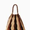ULLA JOHNSON Adria Large Pleated Wave Bag - Dune Colorblock