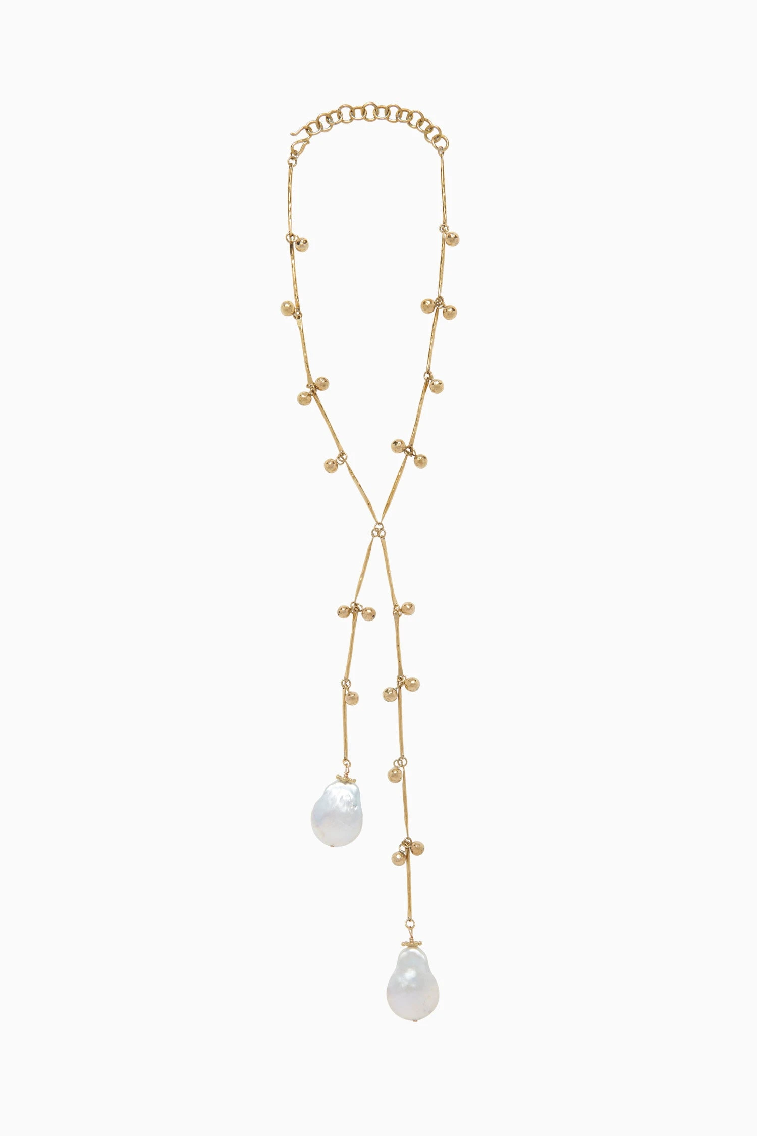 ULLA JOHNSON Beaded Pearl Lariat - Pearl - Image 2