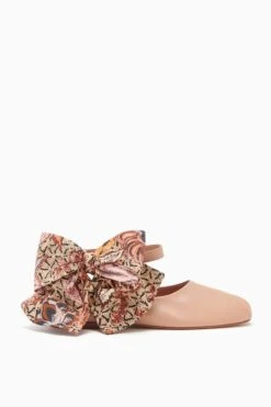 ULLA JOHNSON Eliza Bow Ballet Flat - Wheat Flower