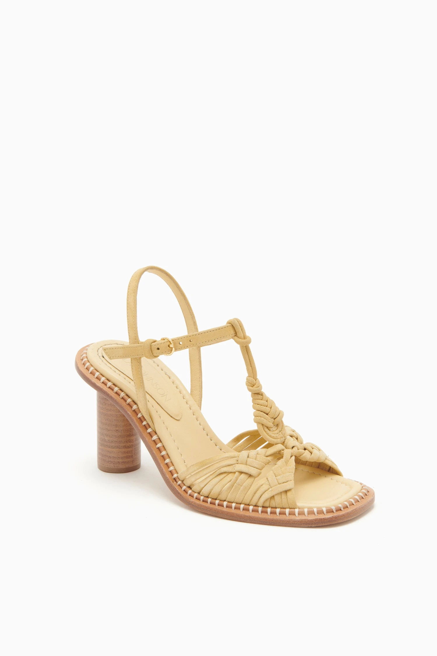ULLA JOHNSON Penina Macrame Braided High Heel - Transparent Yellow - Image 2