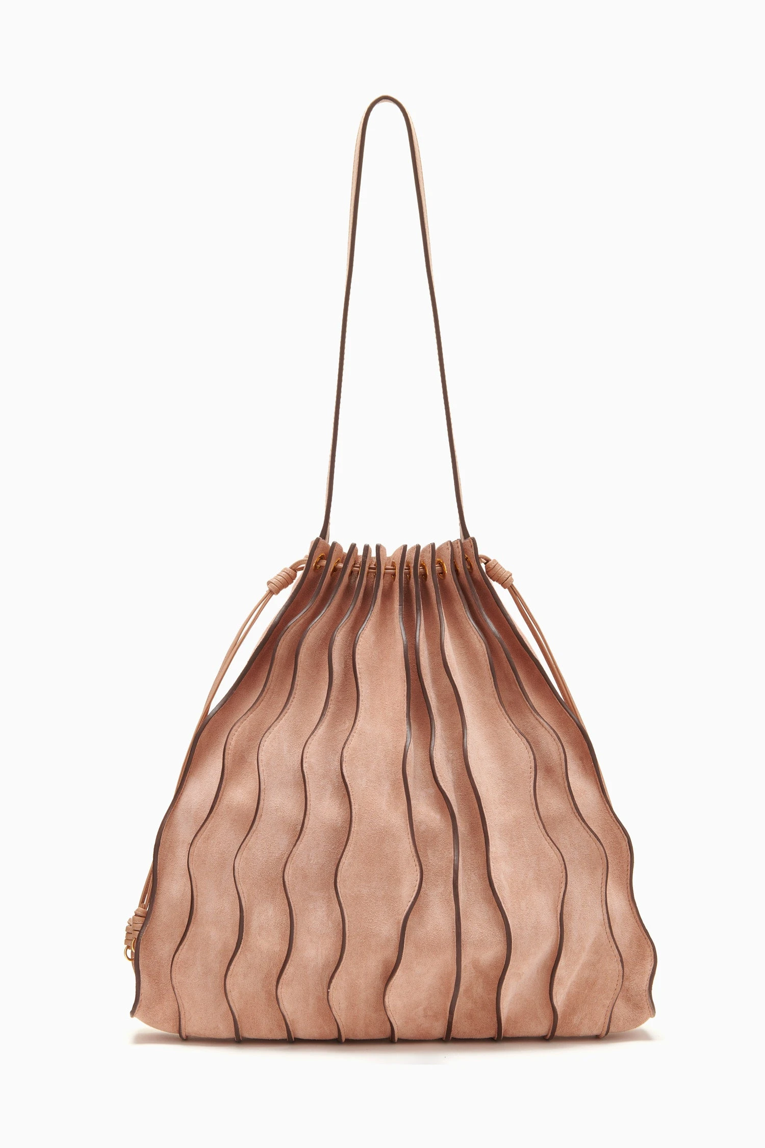 ULLA JOHNSON Adria Large Pleated Wave Bag - Blush - Image 2