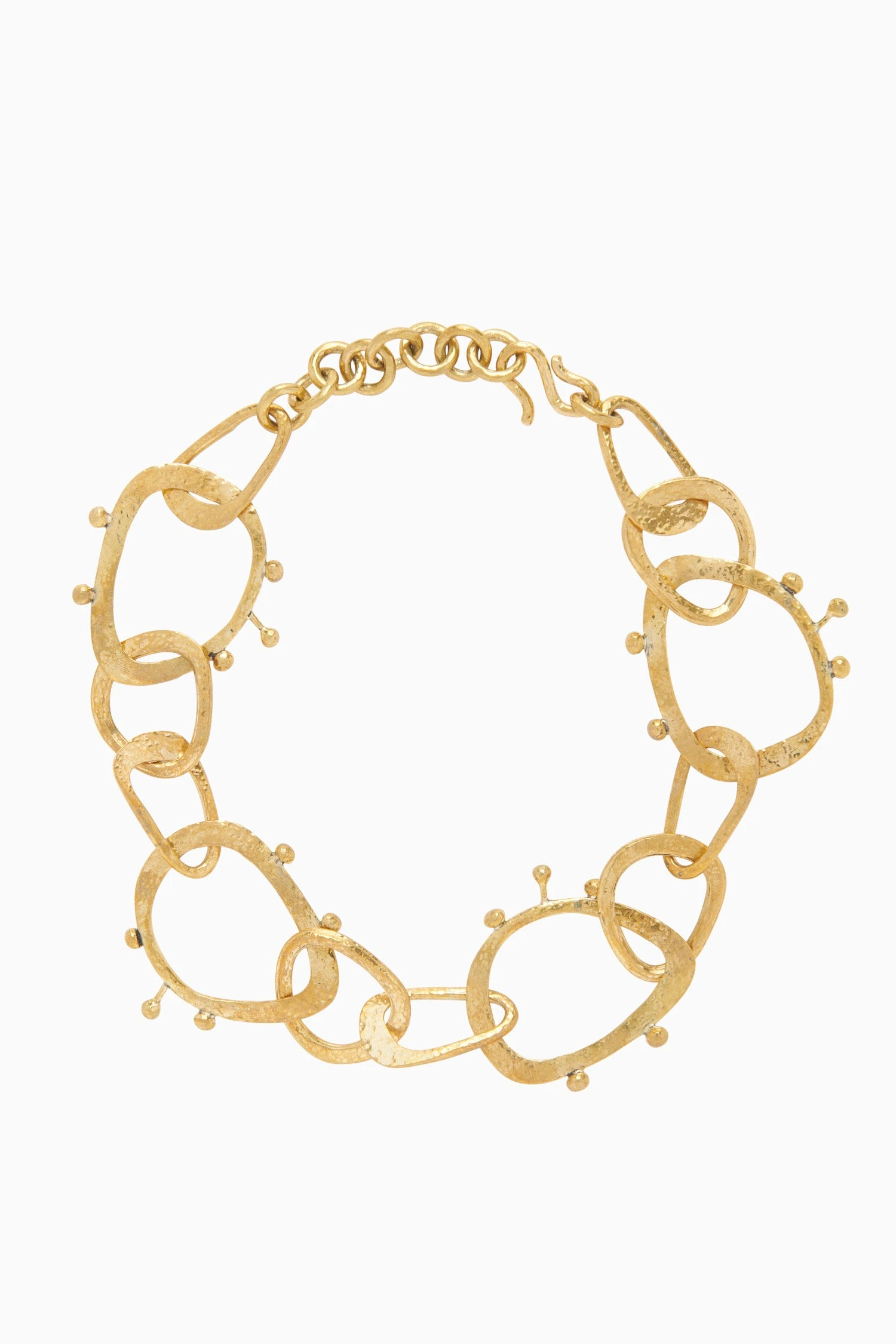 ULLA JOHNSON Hammered Textured Organic Chain Necklace - Brass - Image 2