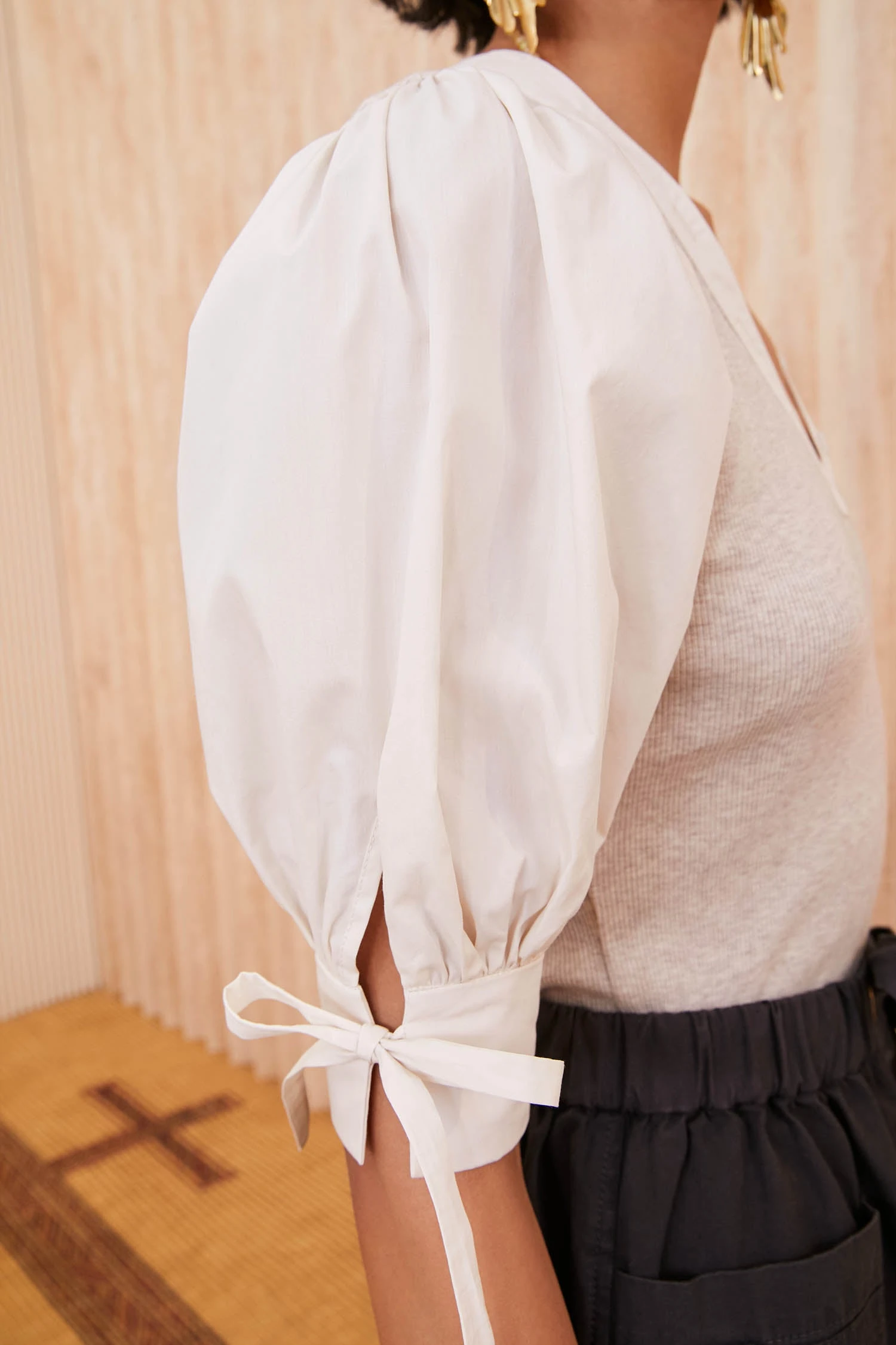 ULLA JOHNSON Pia Top - Oatmeal - Image 7