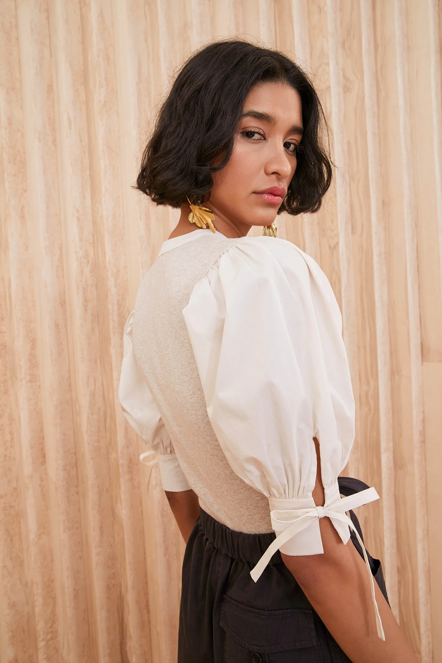 ULLA JOHNSON Pia Top - Oatmeal - Image 2