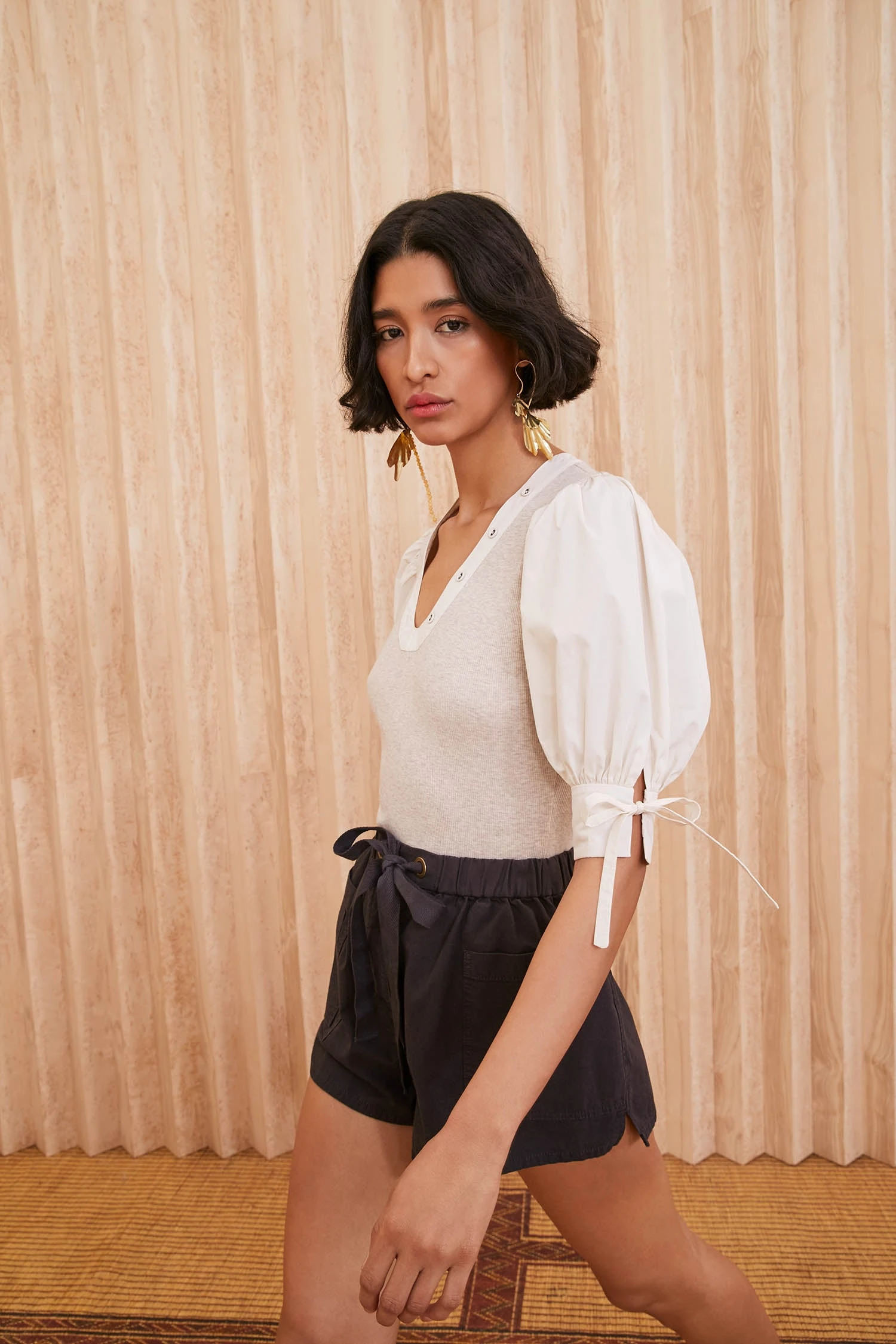 ULLA JOHNSON Pia Top - Oatmeal - Image 4