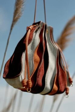 ULLA JOHNSON Adria Small Pleated Wave Bag - Agave Colorblock