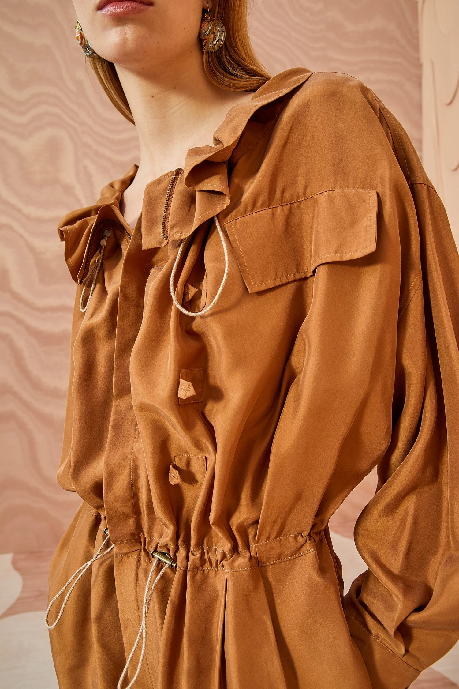 ULLA JOHNSON Aida Jumpsuit - Chestnut - Image 2