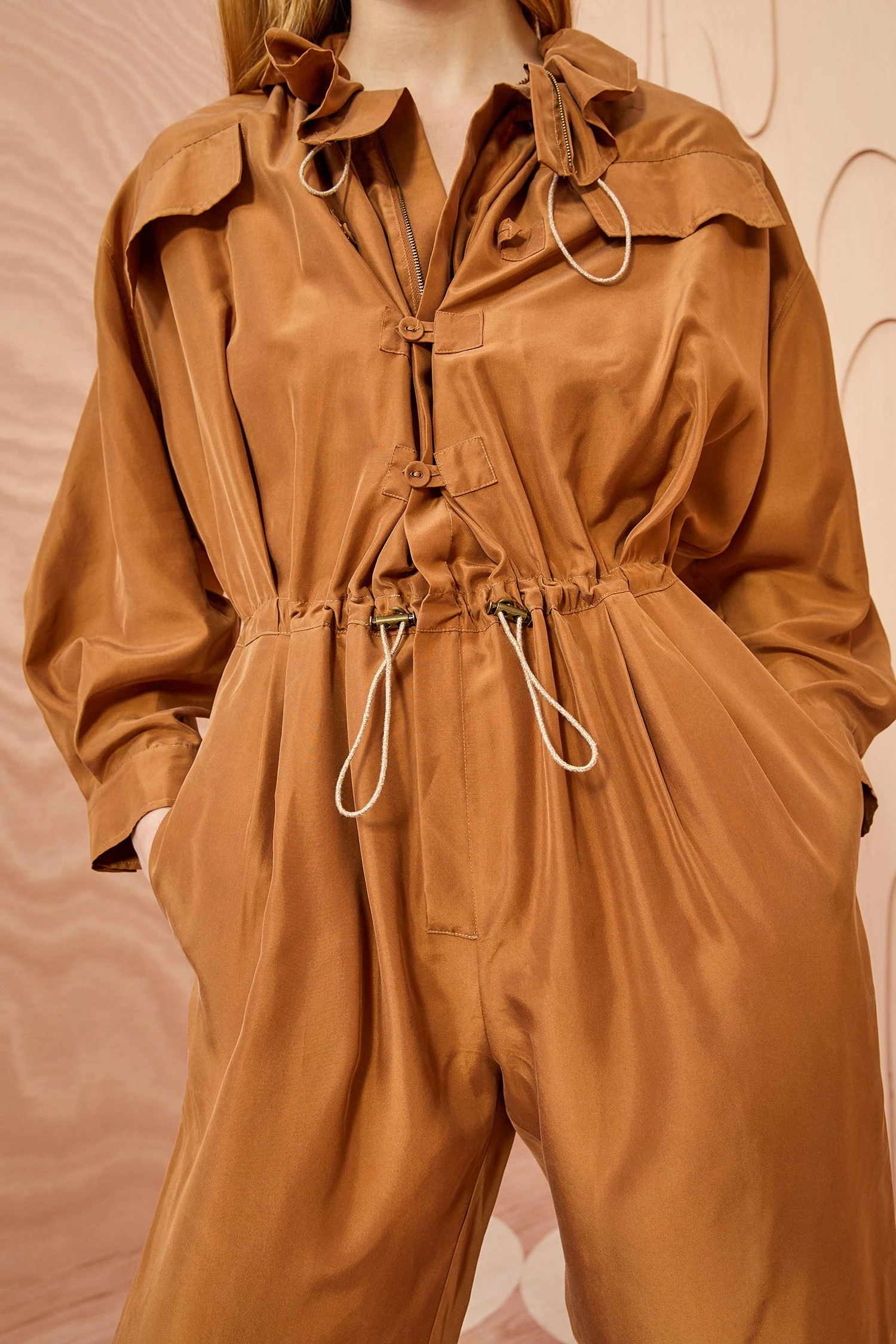 ULLA JOHNSON Aida Jumpsuit - Chestnut - Image 4