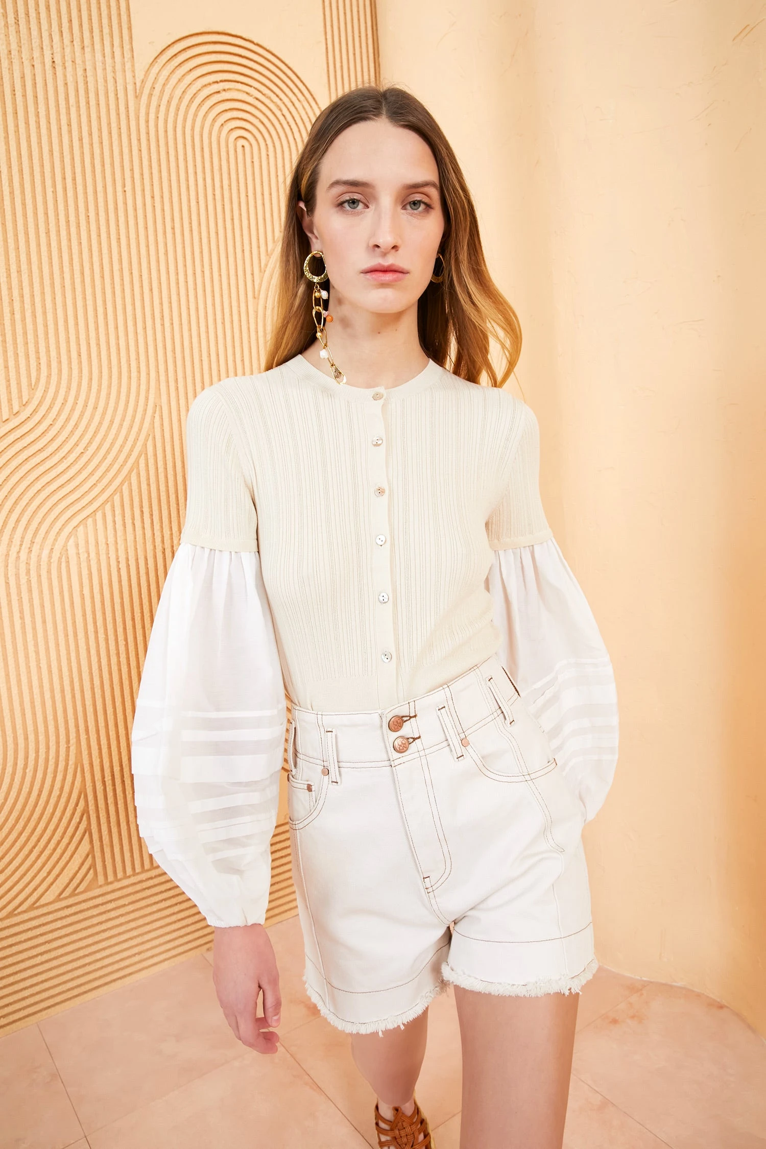 ULLA JOHNSON The Charlotte Short - Cowrie Wash - Image 4