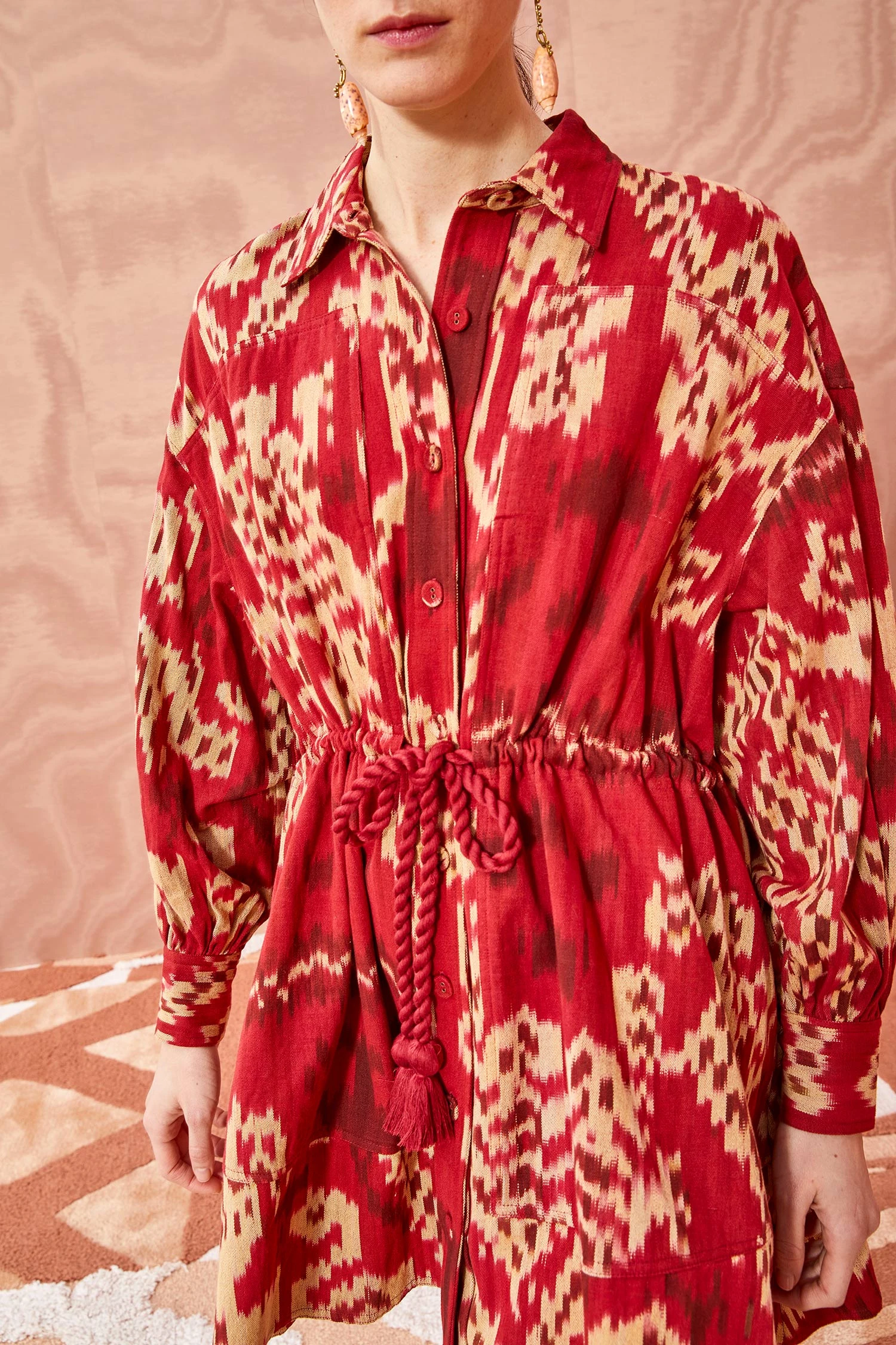 ULLA JOHNSON Dari Dress - Vermilion - Image 2