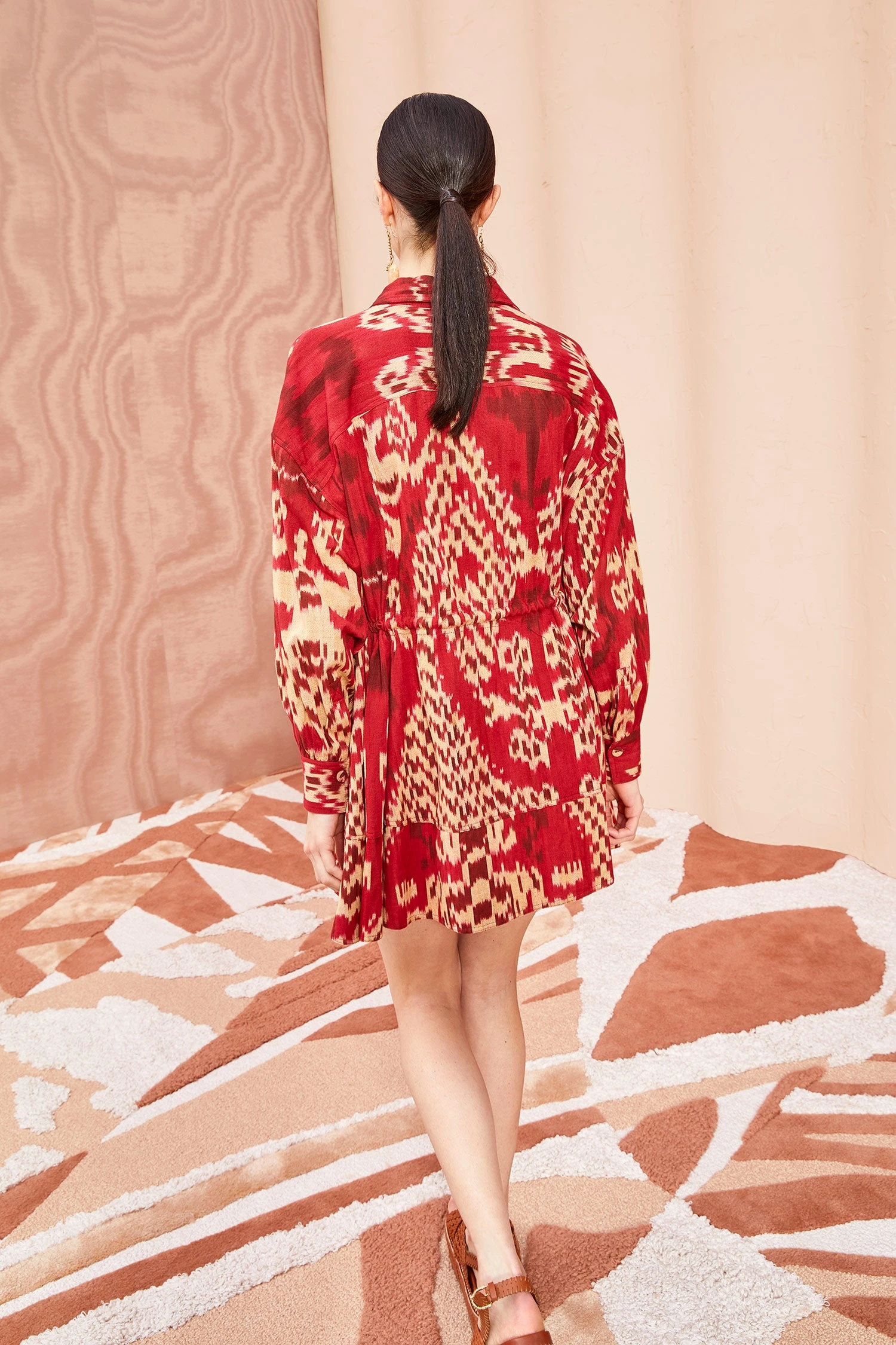 ULLA JOHNSON Dari Dress - Vermilion - Image 3