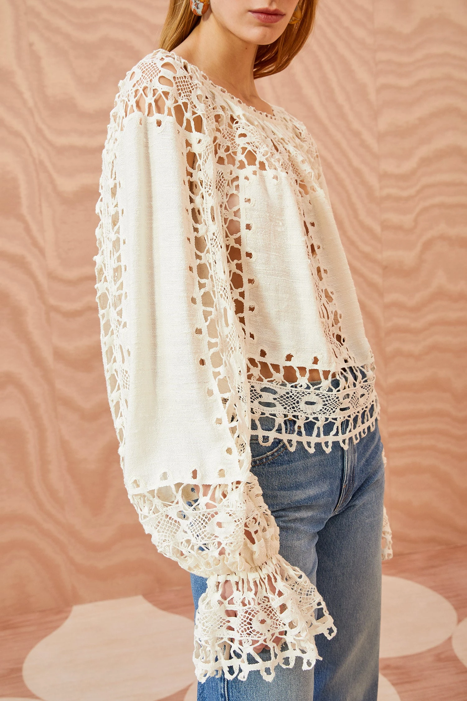 ULLA JOHNSON Kavita Blouse - Ivory - Image 2