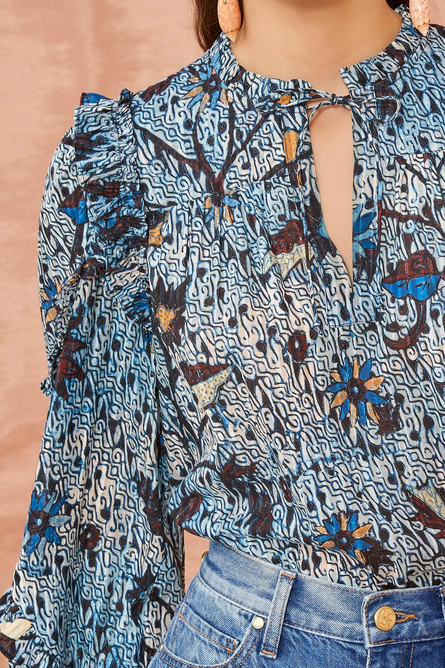 ULLA JOHNSON Manet Blouse - Morning Glory - Image 2