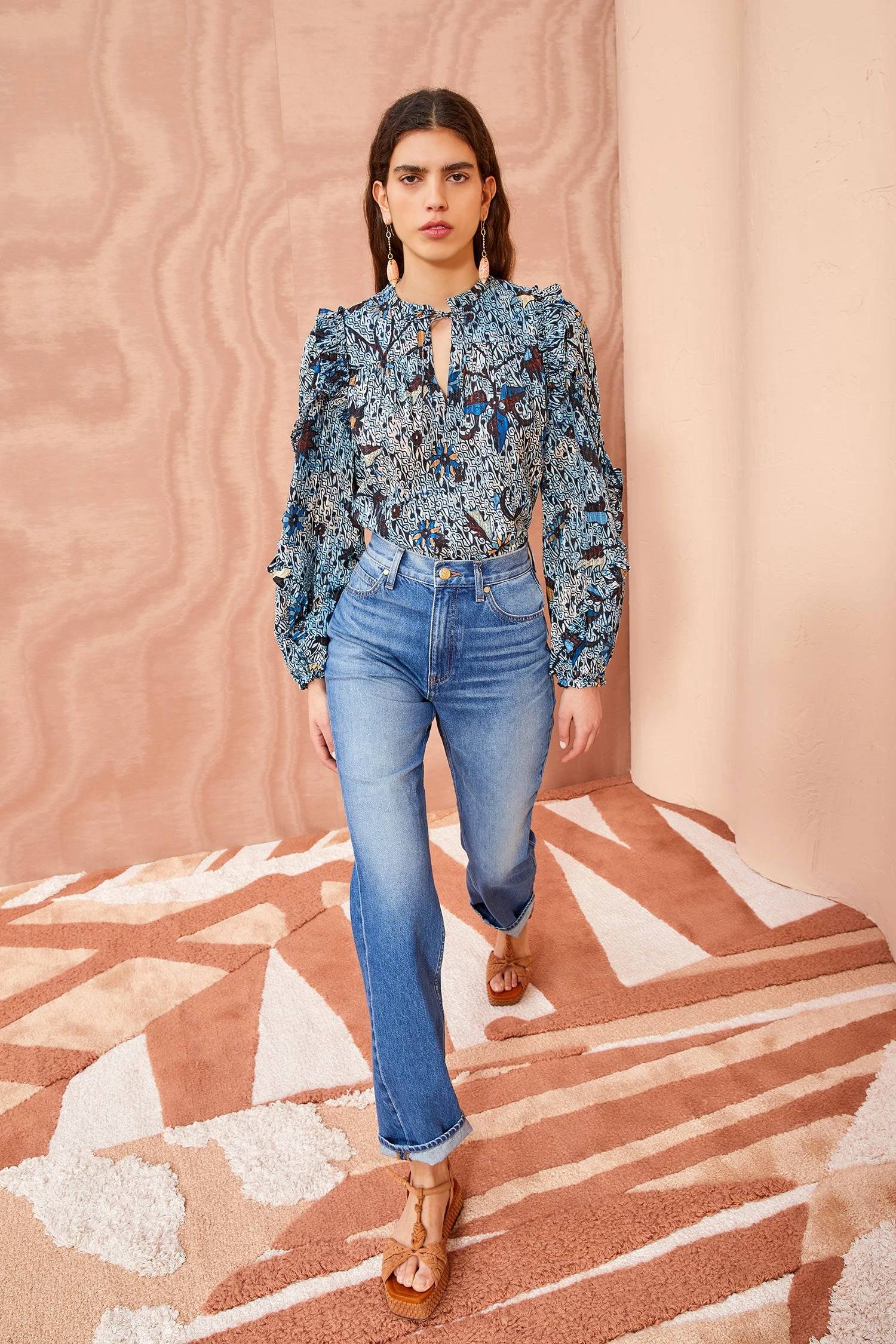 ULLA JOHNSON Manet Blouse - Morning Glory - Image 3