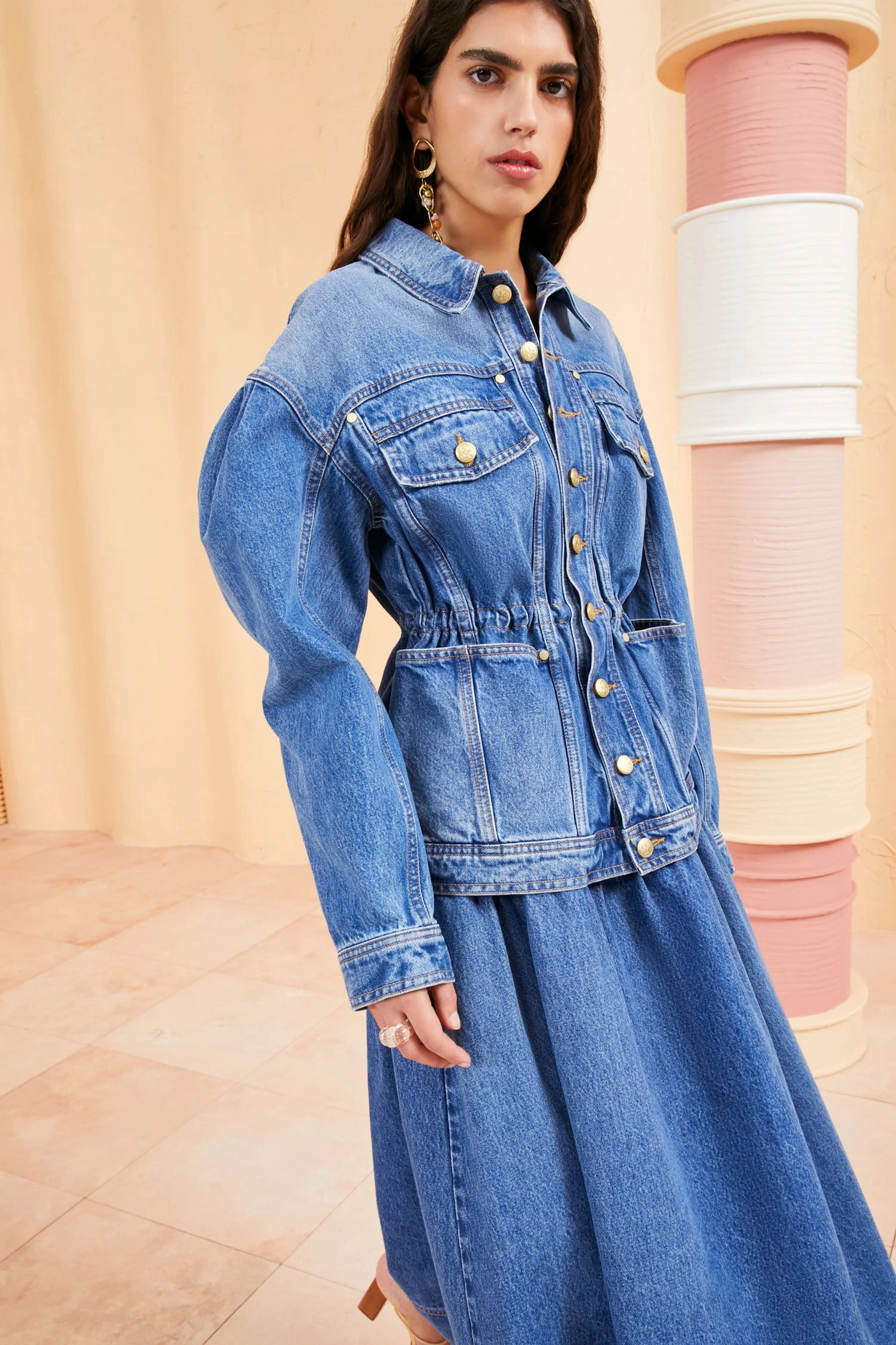 ULLA JOHNSON The Odette Jacket - Danube Medium Indigo Wash