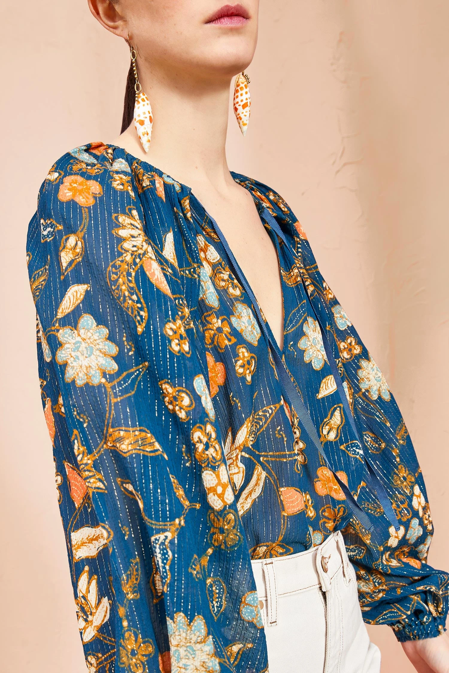 ULLA JOHNSON Pauline Blouse - Moonlight Floral - Image 2