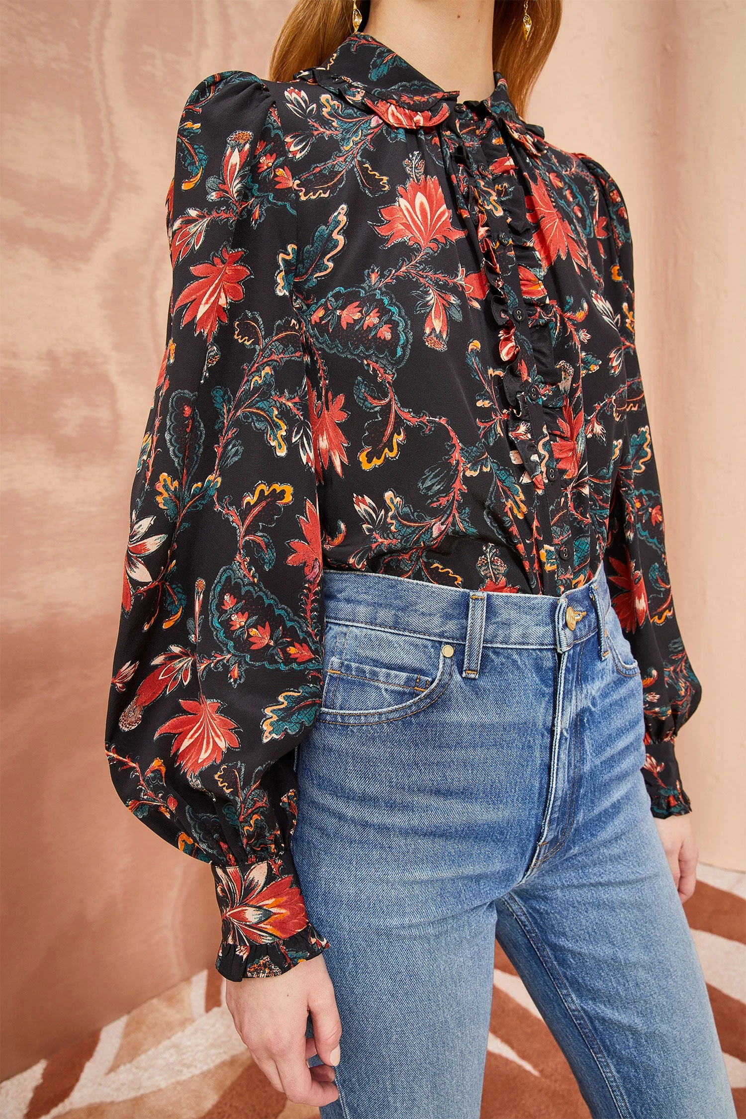 ULLA JOHNSON Philipa Blouse - Obsidian - Image 4