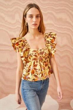 ULLA JOHNSON Romi Top - Lotus