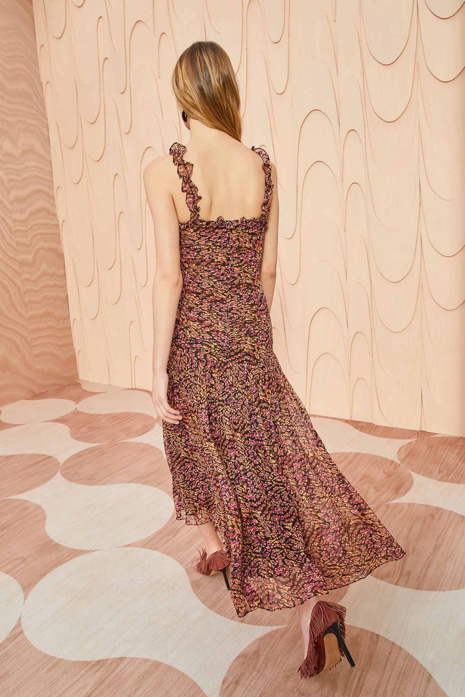 ULLA JOHNSON Rosaria Dress - Pomegranate - Image 3