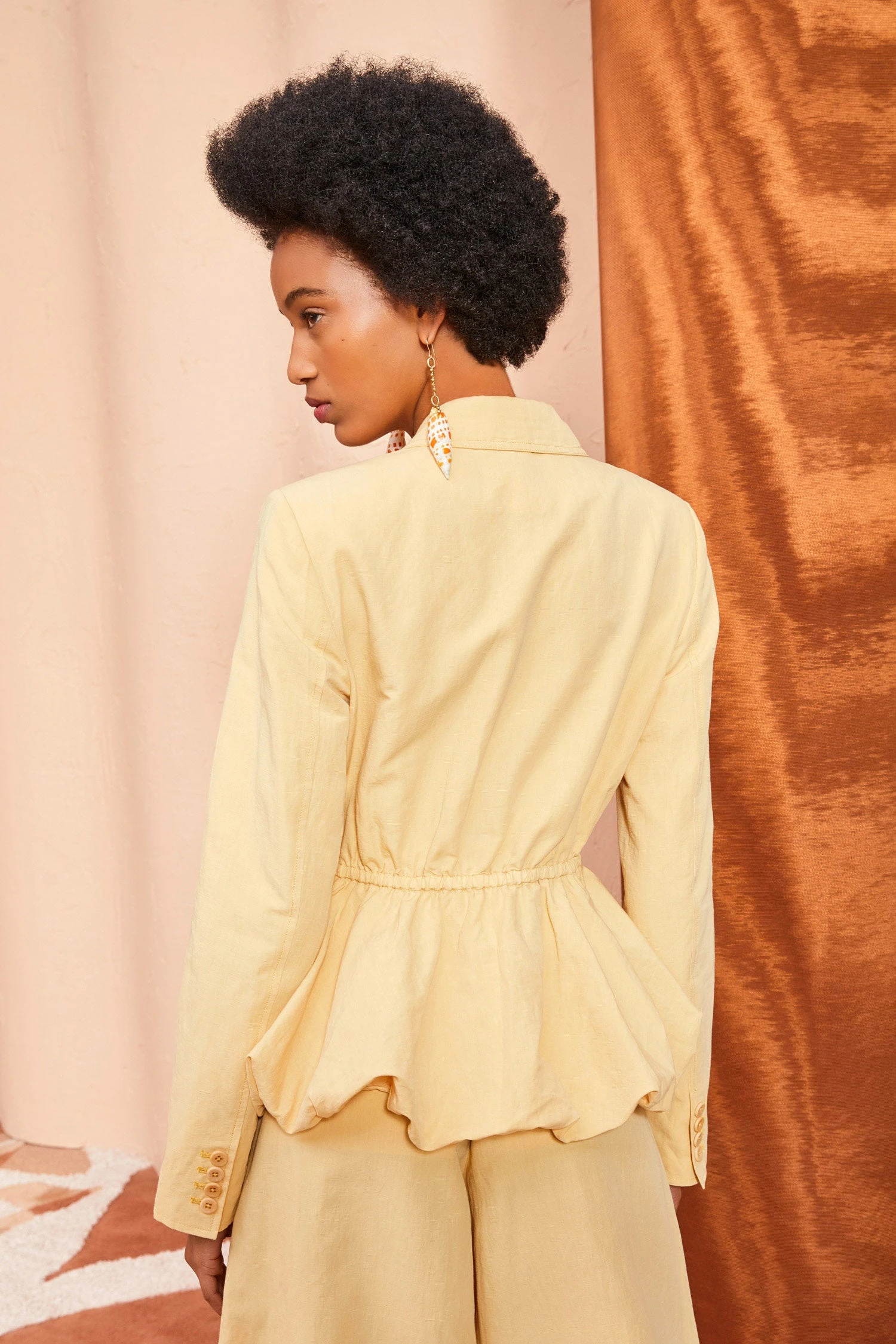 ULLA JOHNSON Talie Blazer - Dune - Image 4